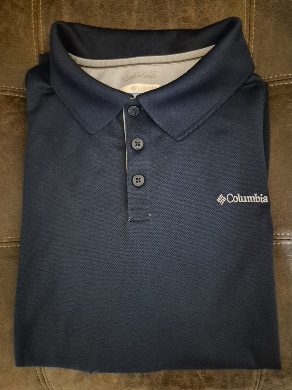 Columbia Men's Dark Black Polo with Logo